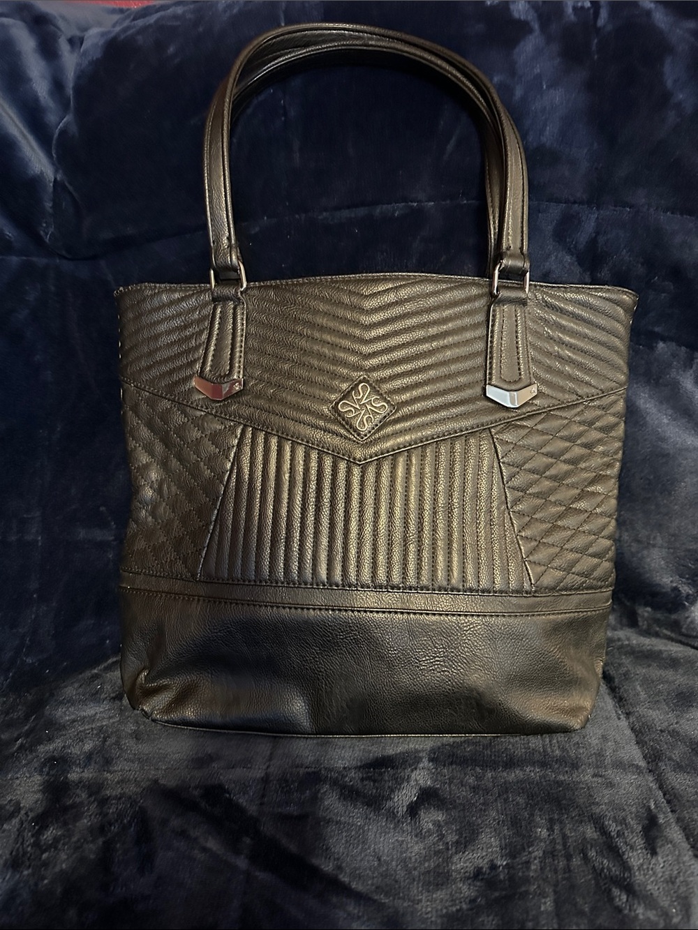 Simply Vera (Vera Wang) Quilted Black Tote